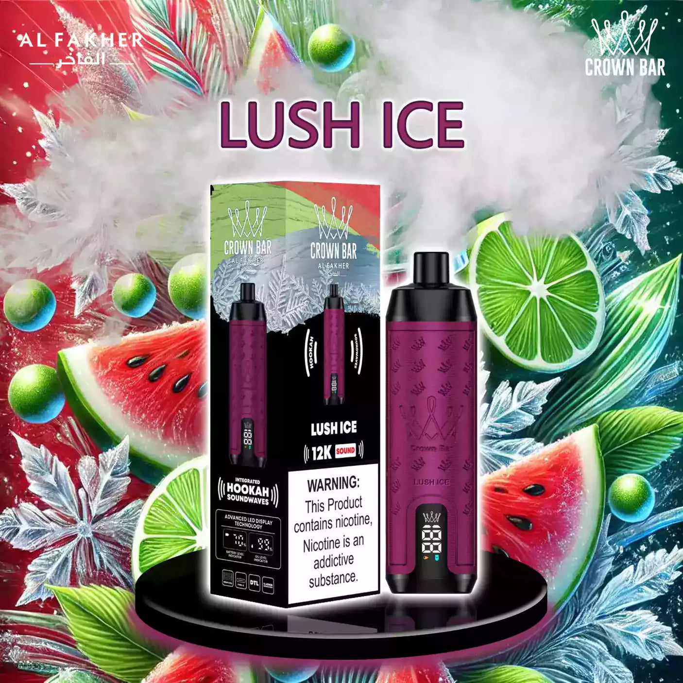 al fakher crown bar vape 12000 lush ice