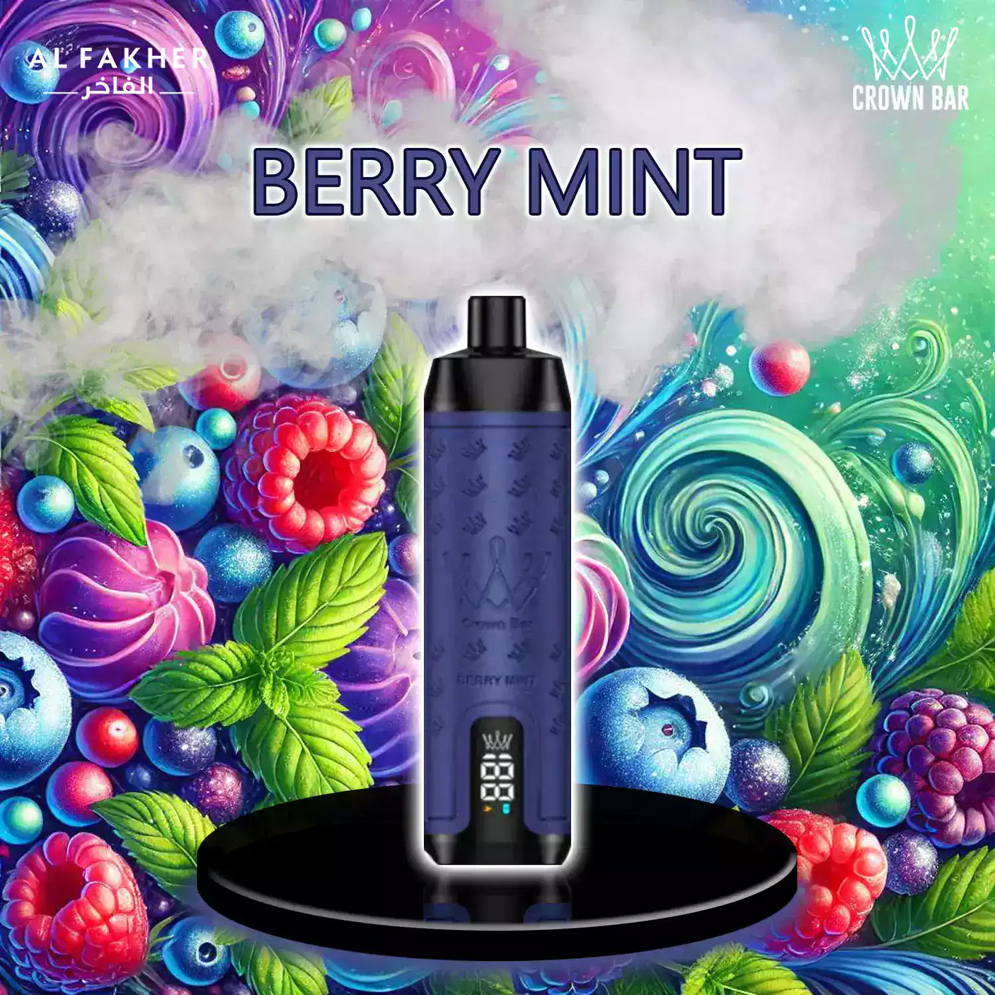 al fakher crown bar vape 15000 berry mint
