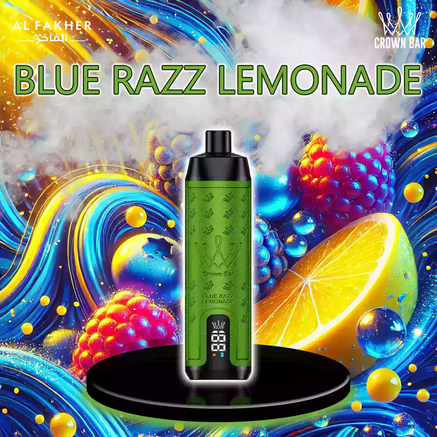 al fakher crown bar vape 15000 blue razz lemonade