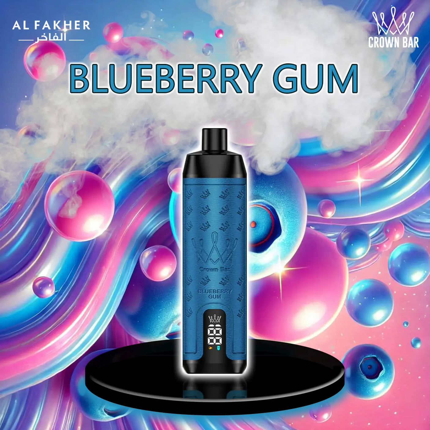 al fakher crown bar vape 15000 blueberry gum