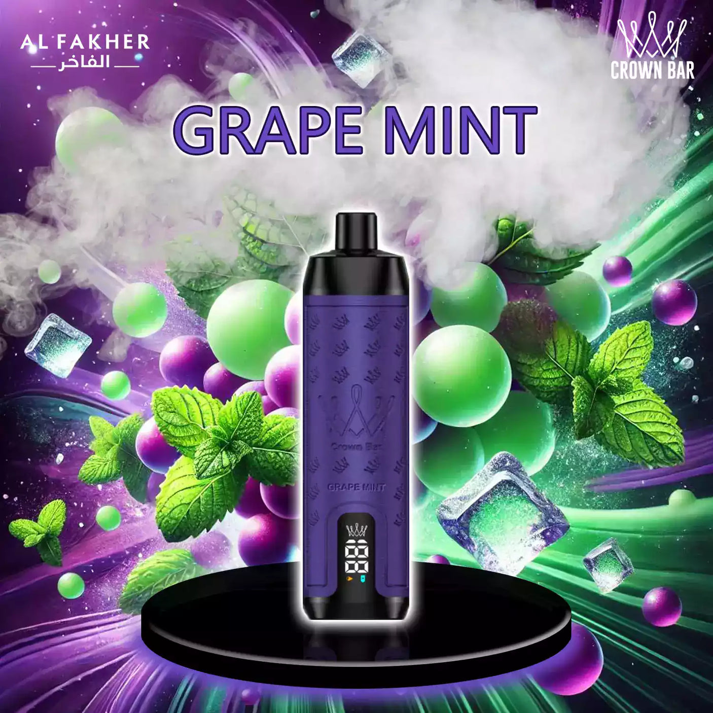 al fakher crown bar vape 15000 grape mint
