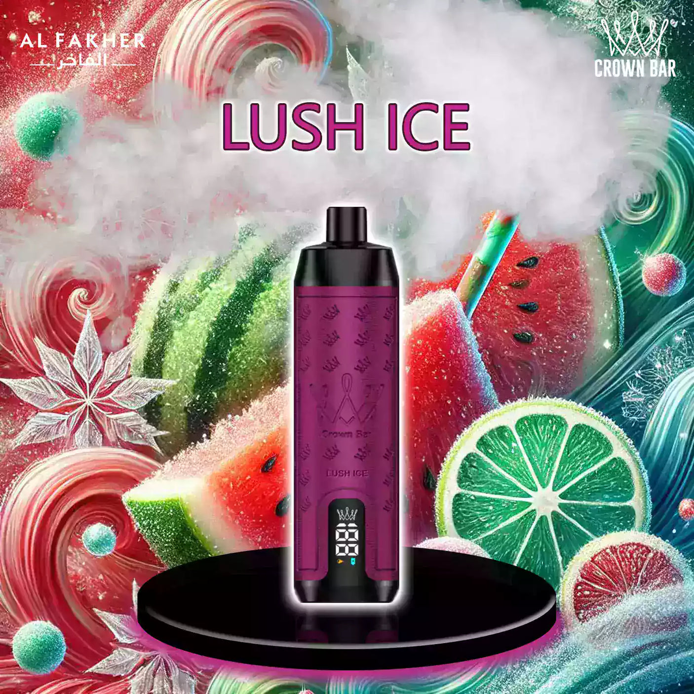 al fakher crown bar vape 15000 lush ice