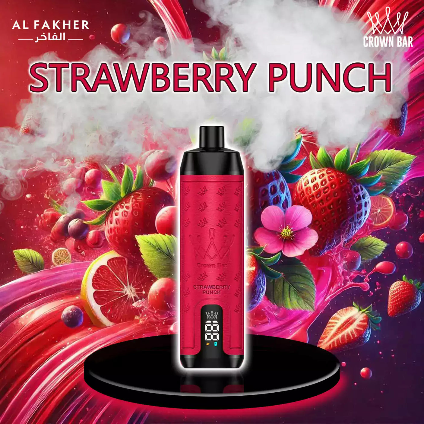 al fakher crown bar vape 15000 strawberry punch
