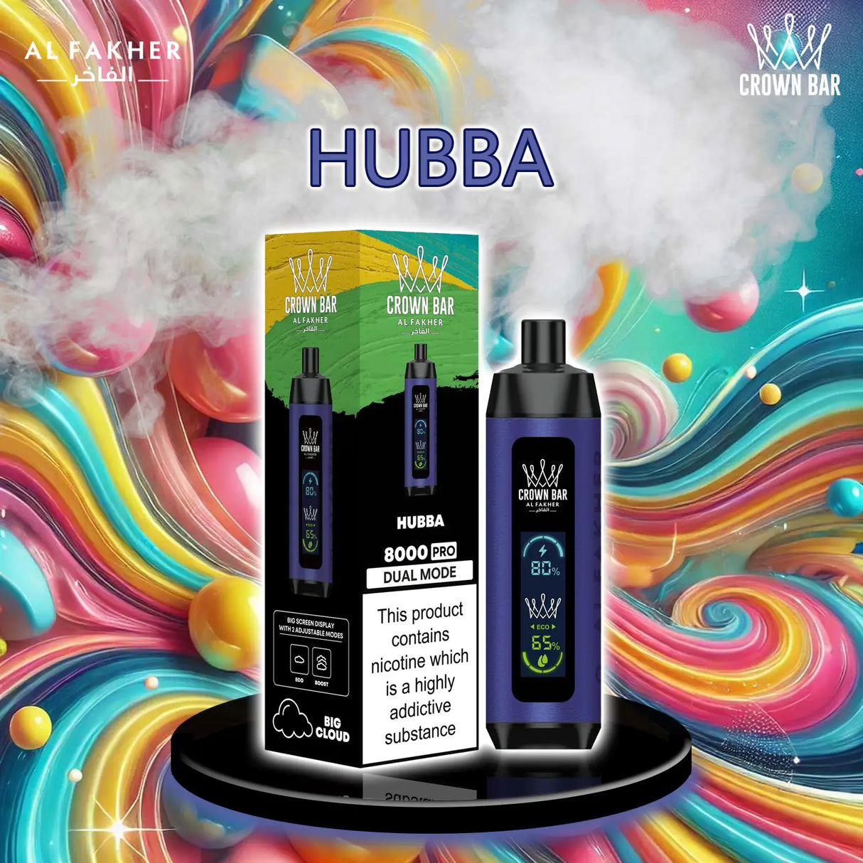 al fakher crown bar vape 8000 hubba