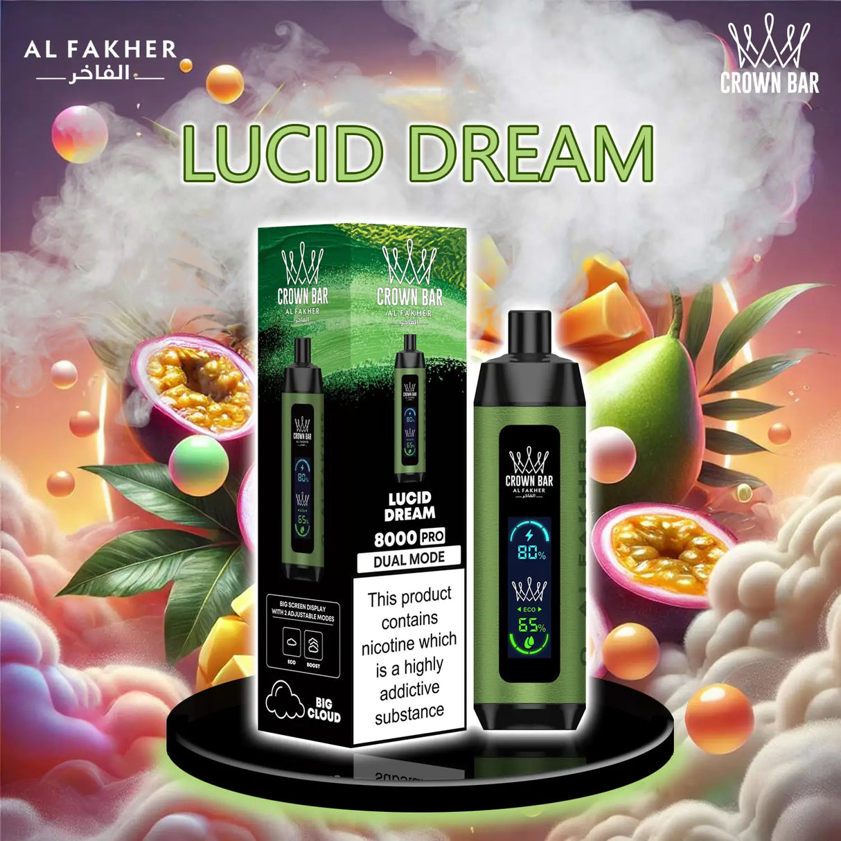 al fakher crown bar vape 8000 lucid dream