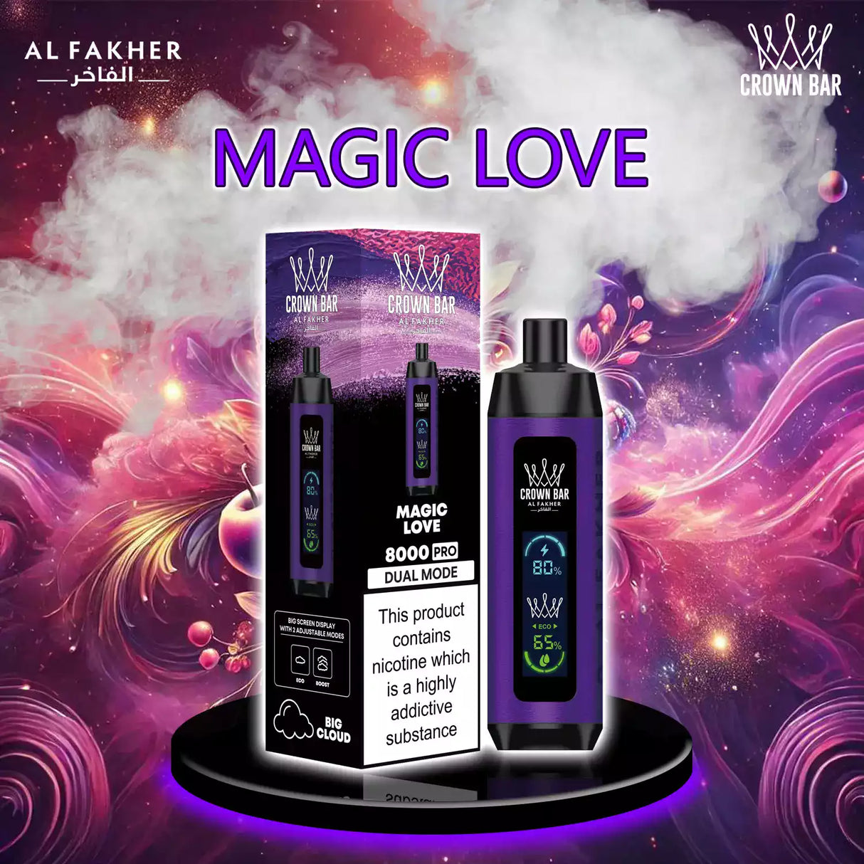 al fakher crown bar vape 8000 magic love