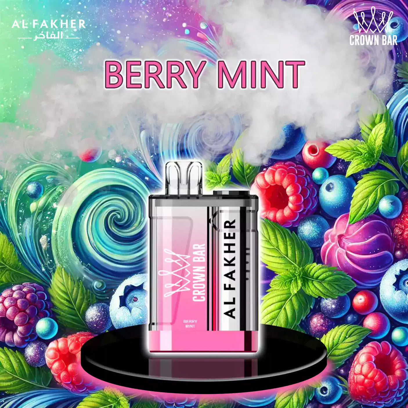 al fakher crown bar vape 9000 berry mint