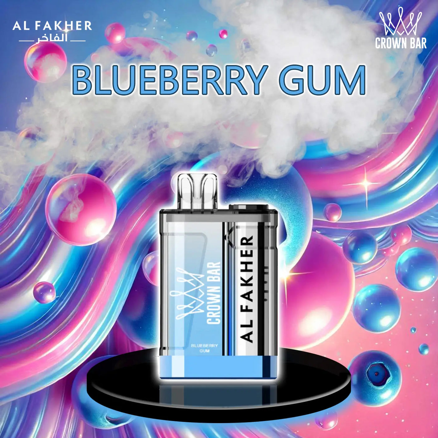 al fakher crown bar vape 9000 blueberry gum