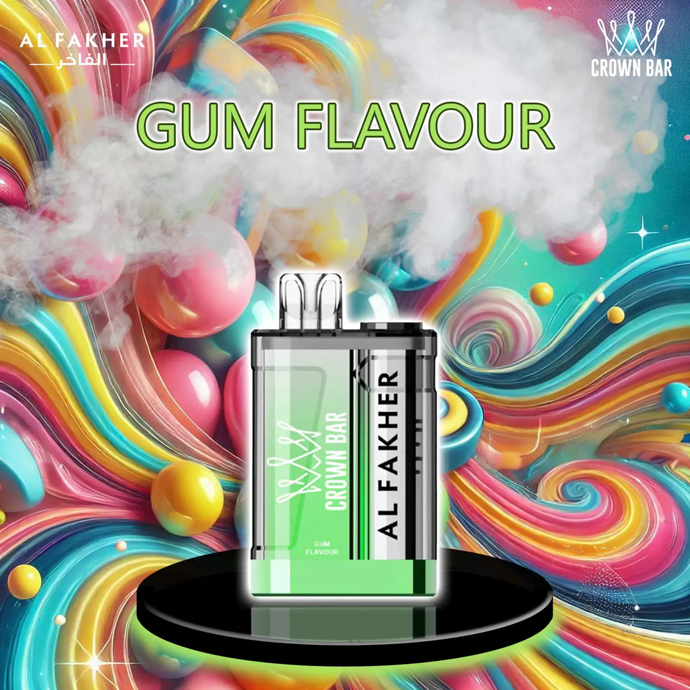 al fakher crown bar vape 9000 gum flavour