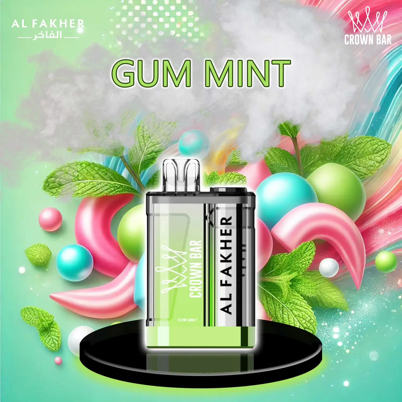 al fakher crown bar vape 9000 gum mint
