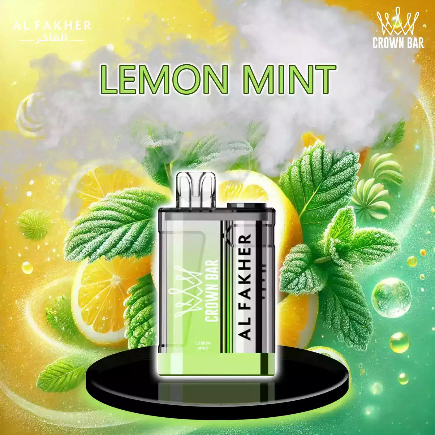 al fakher crown bar vape 9000 lemon mint
