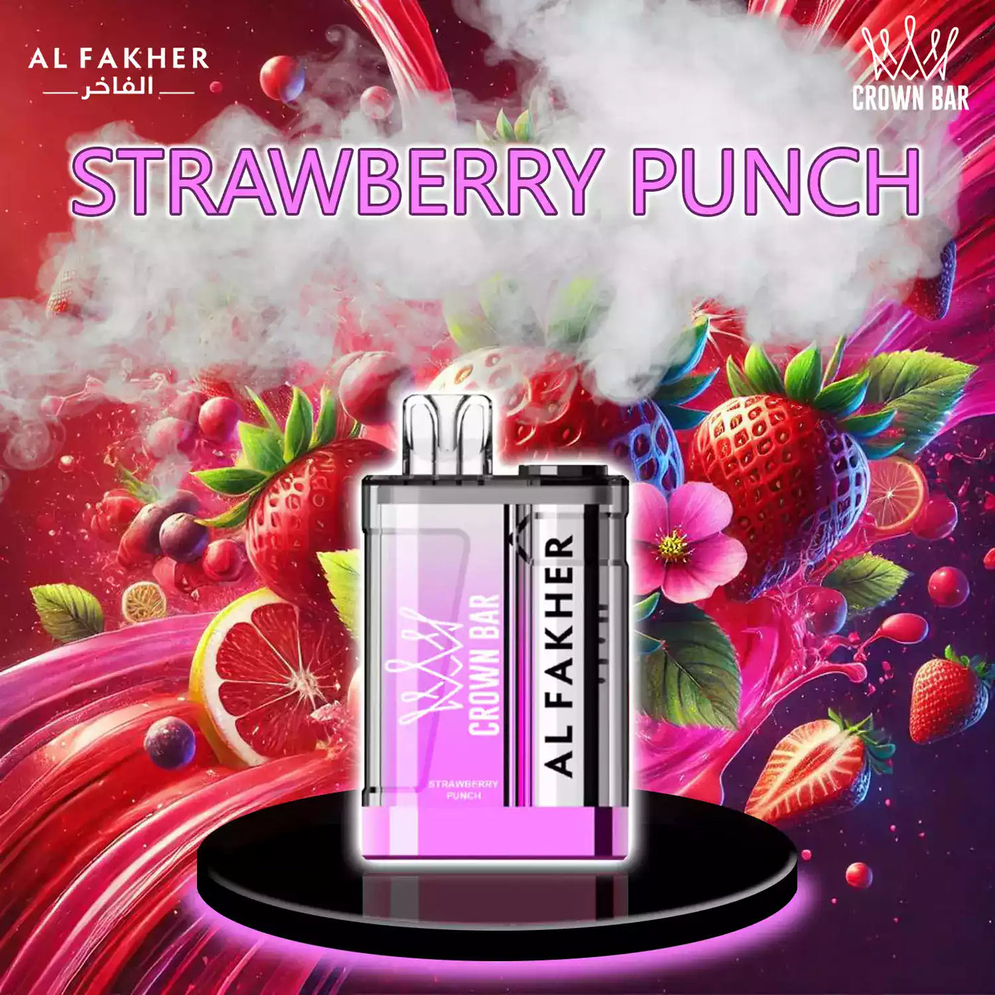 al fakher crown bar vape 9000 strawberry punch