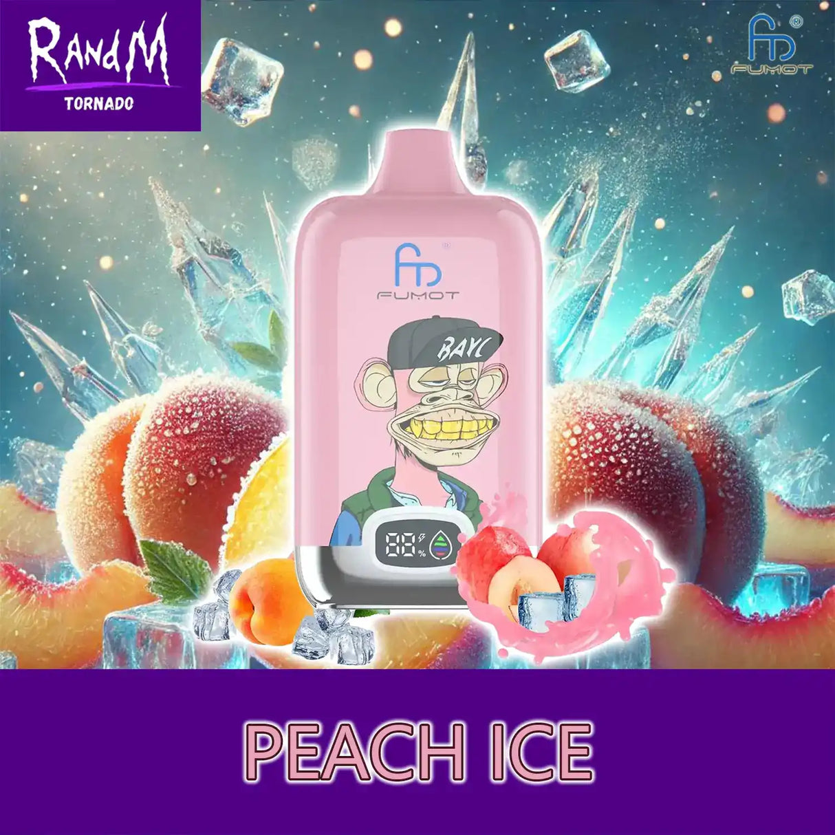 randm tornado vape 12000 peach ice