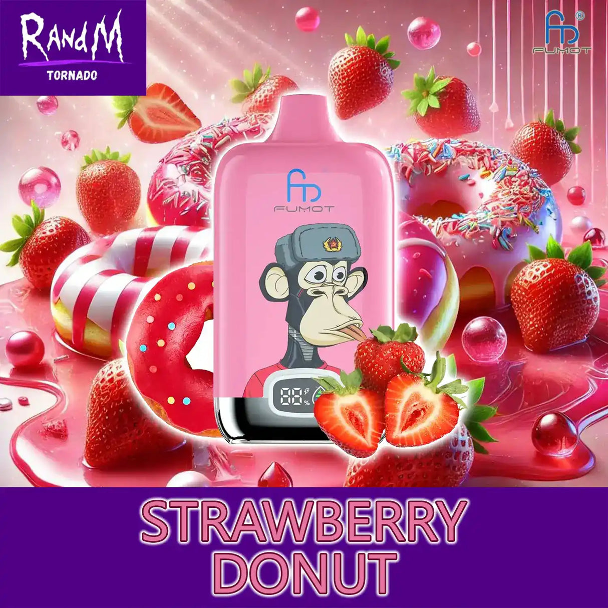 randm tornado vape 12000 strawberry donut