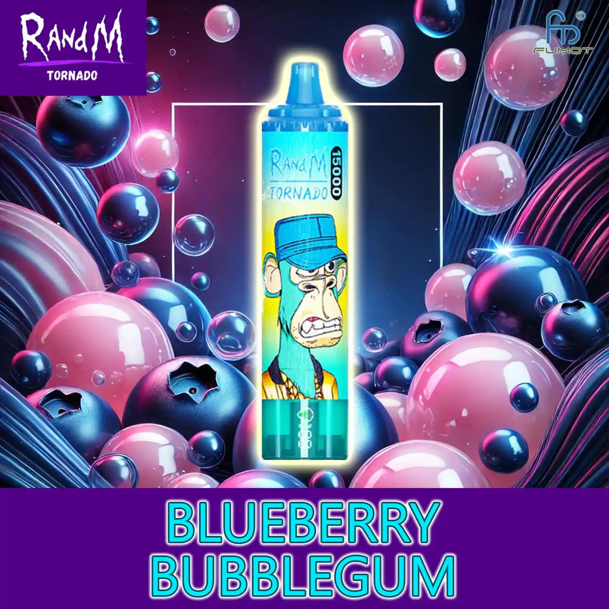 randm tornado vape 15000 - blueberry bubblegum