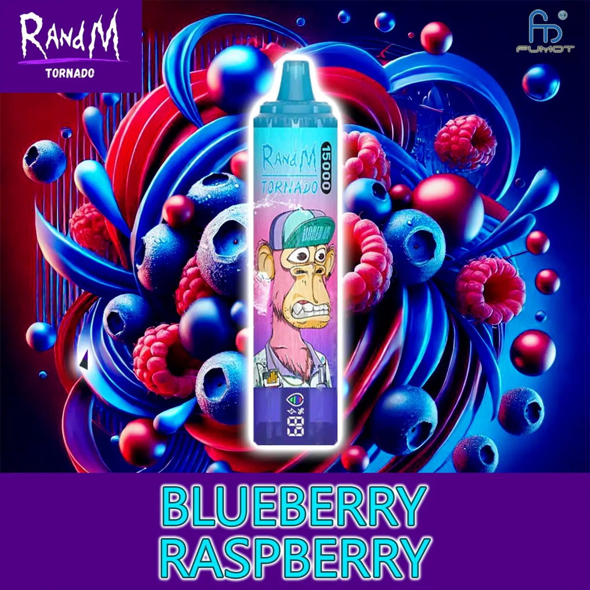 randm tornado vape 15000 - bluerazz raspberry
