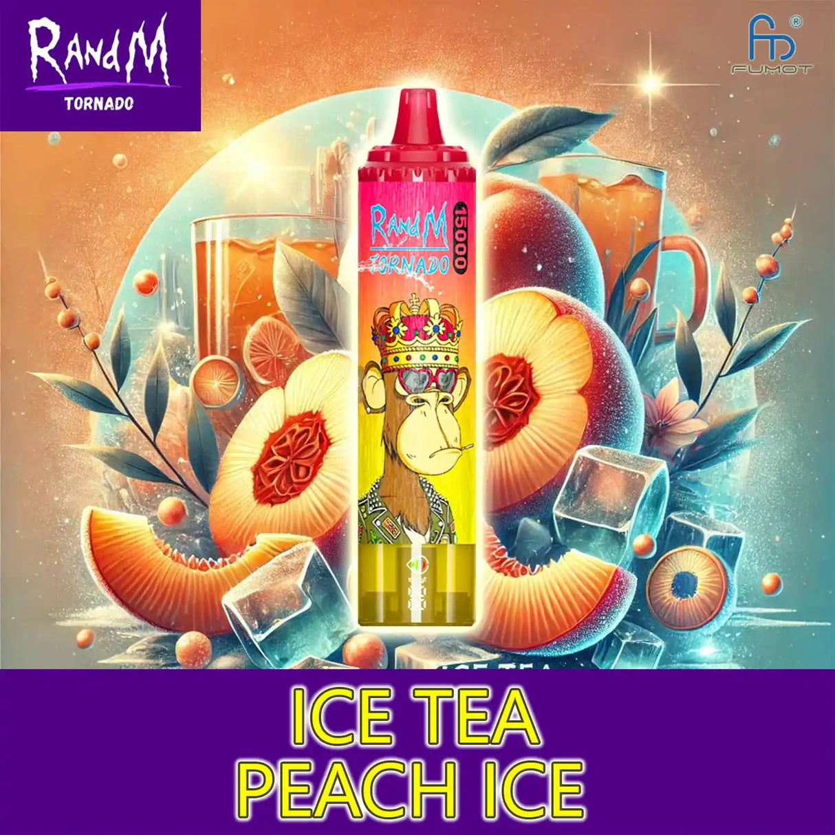 randm tornado vape 15000 - ice tea peach ice