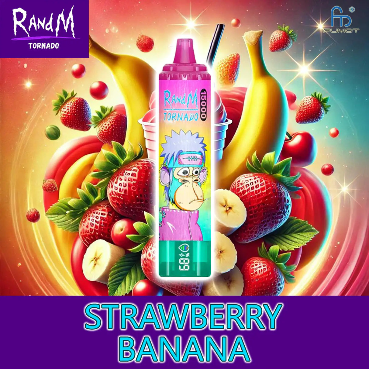 randm tornado vape 15000 - strawberry banana