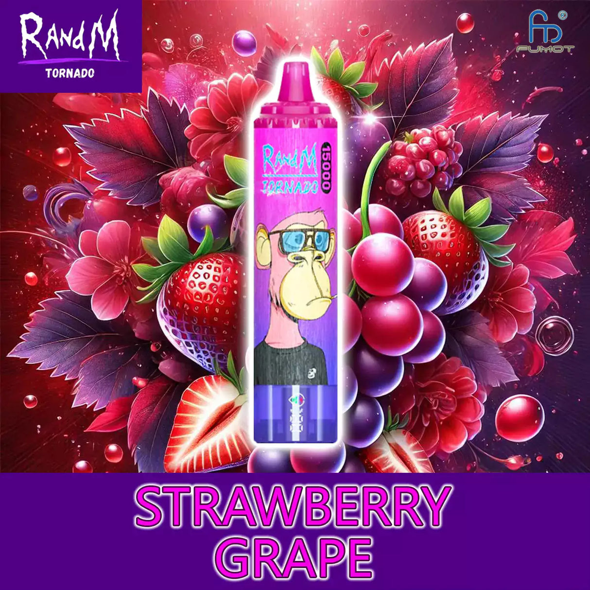 randm tornado vape 15000 - strawberry grape