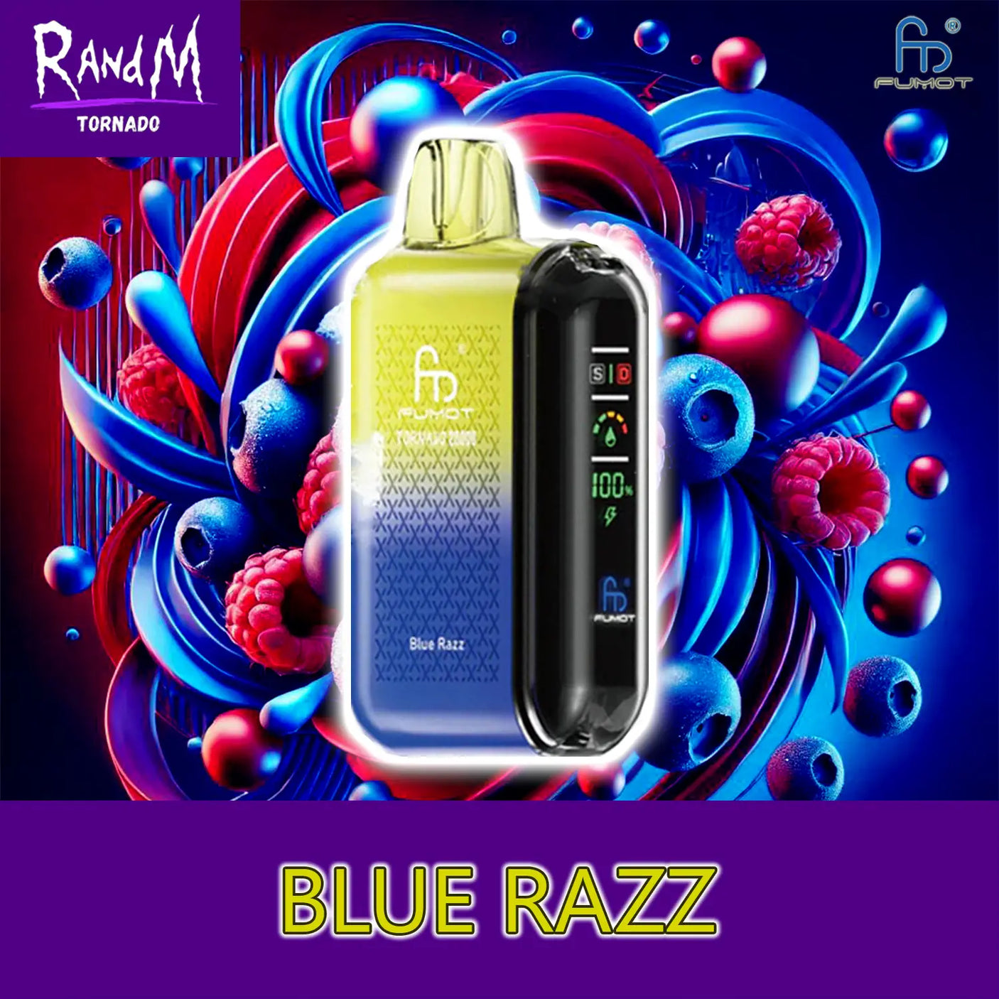 randm tornado vape 20000 blue razz