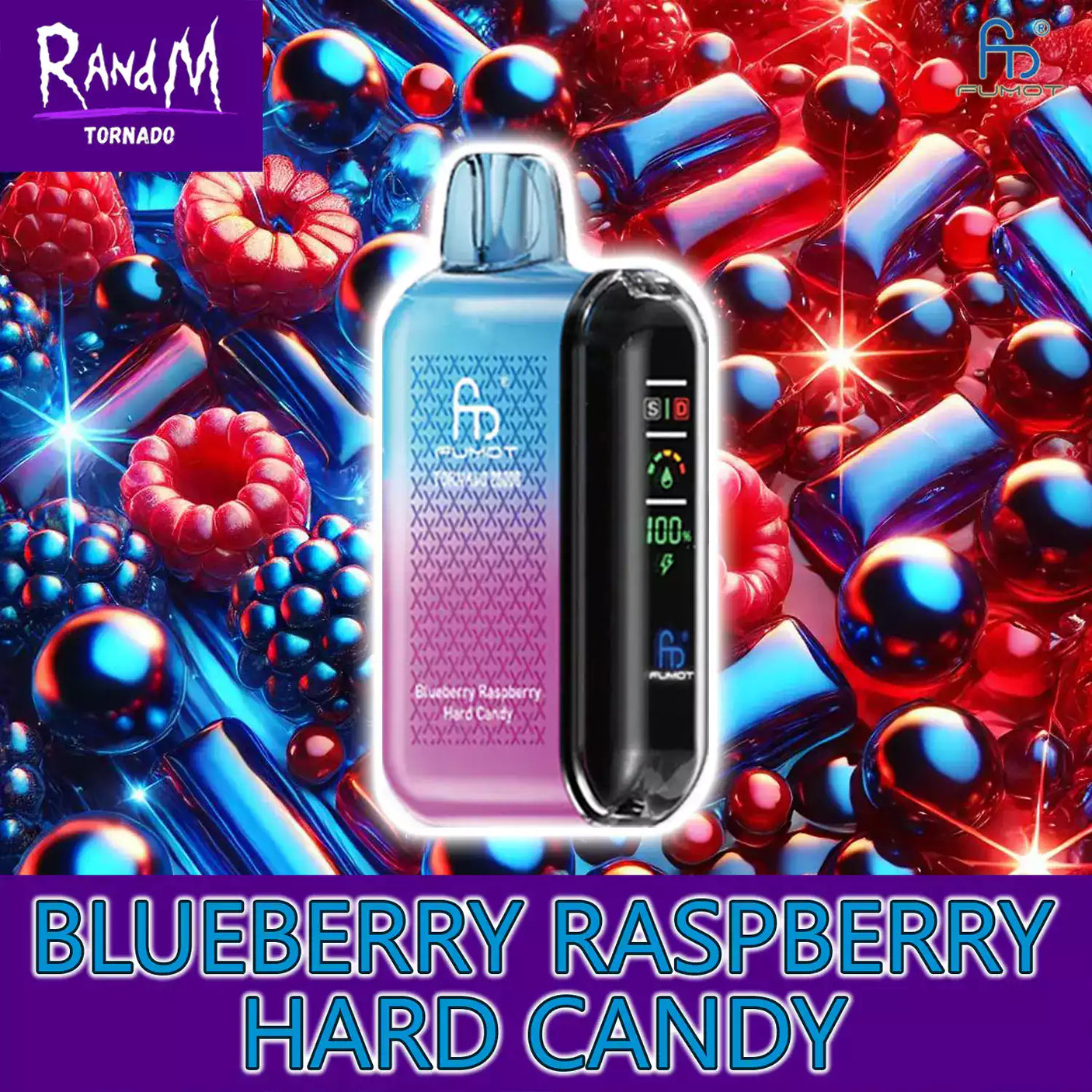 randm tornado vape 20000 blueberry raspberry hard candy