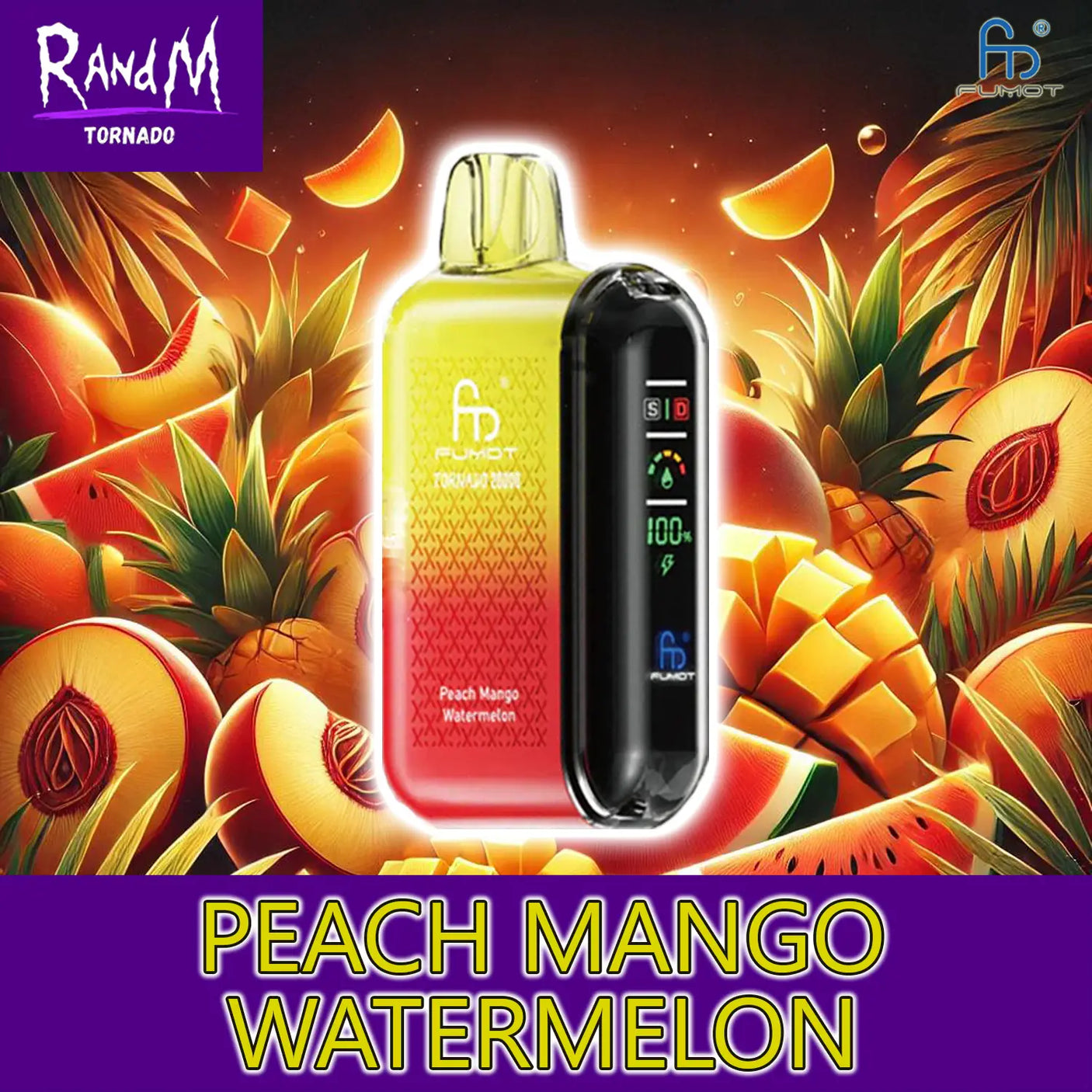 randm tornado vape 20000 peach mango watermelon