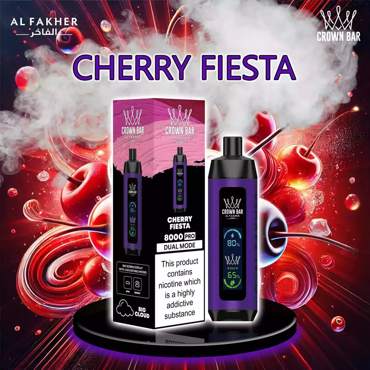 al fakher crown bar vape 8000 cherry fiesta
