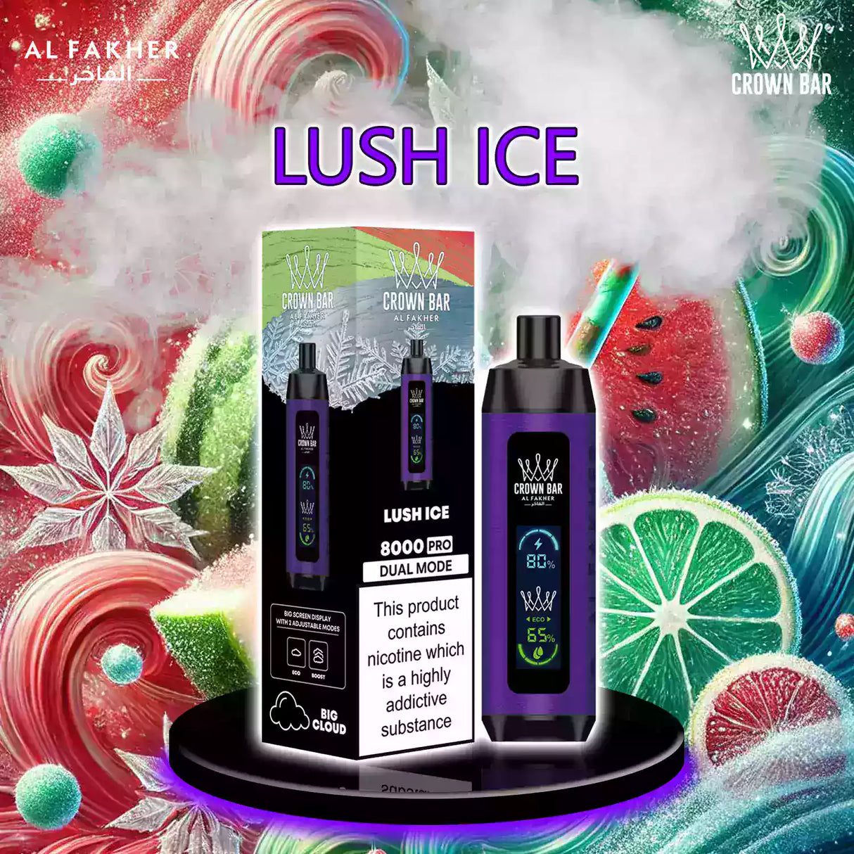 al fakher crown bar vape 8000 lush ice