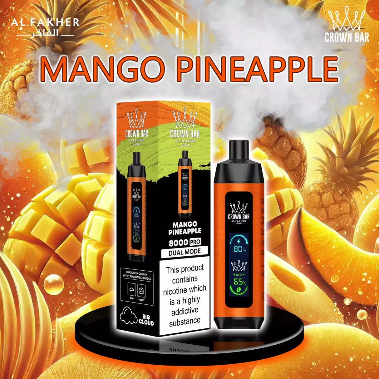al fakher crown bar vape 8000 mango pineapple