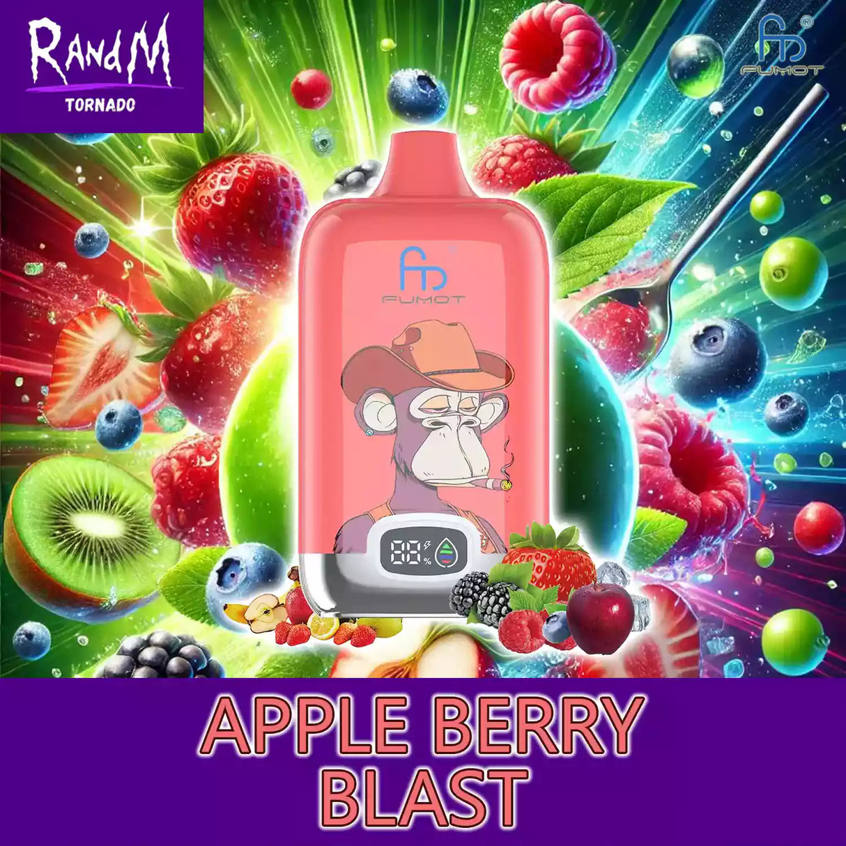 randm tornado vape 12000 apple berry blast