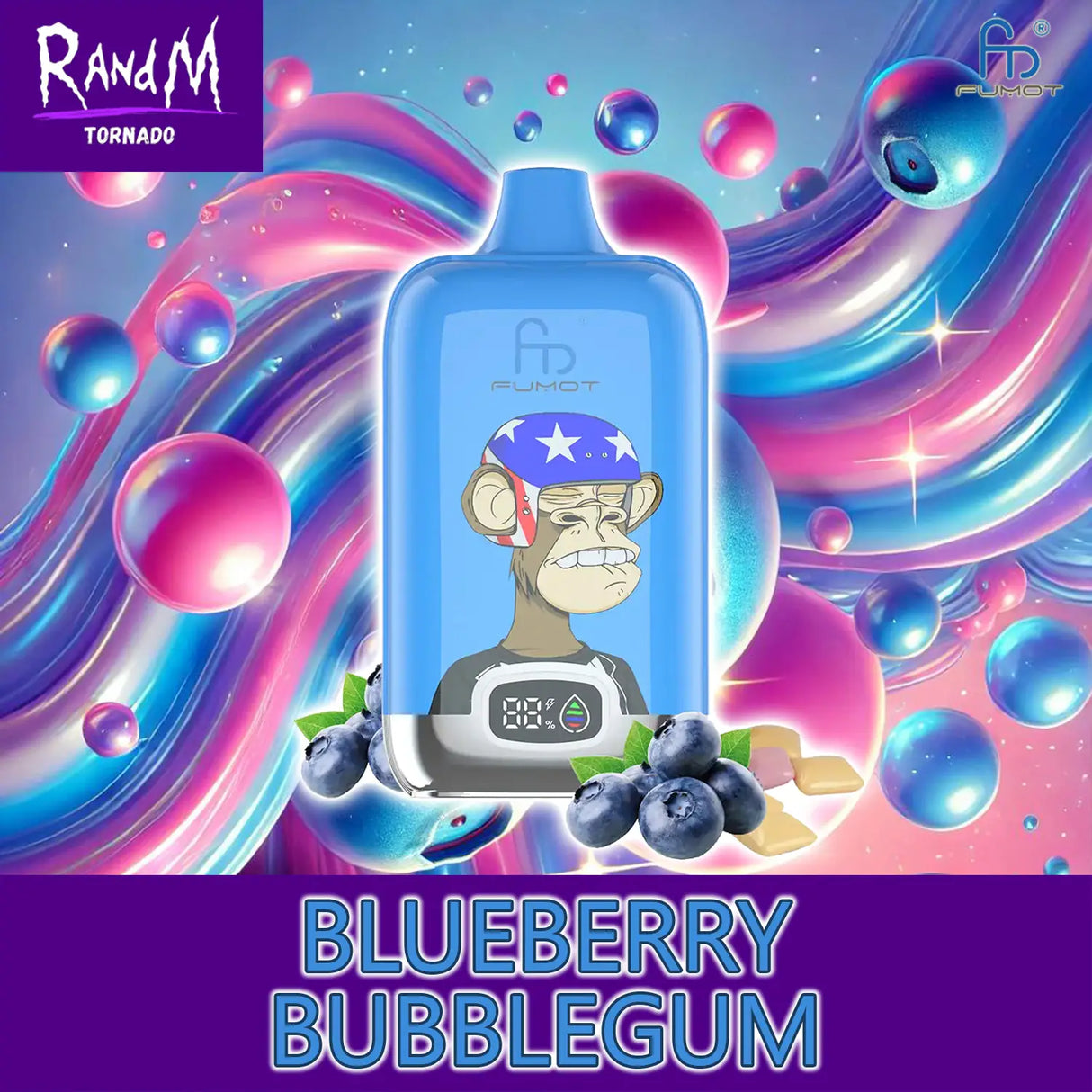 randm tornado vape 12000 blueberry bubblegum