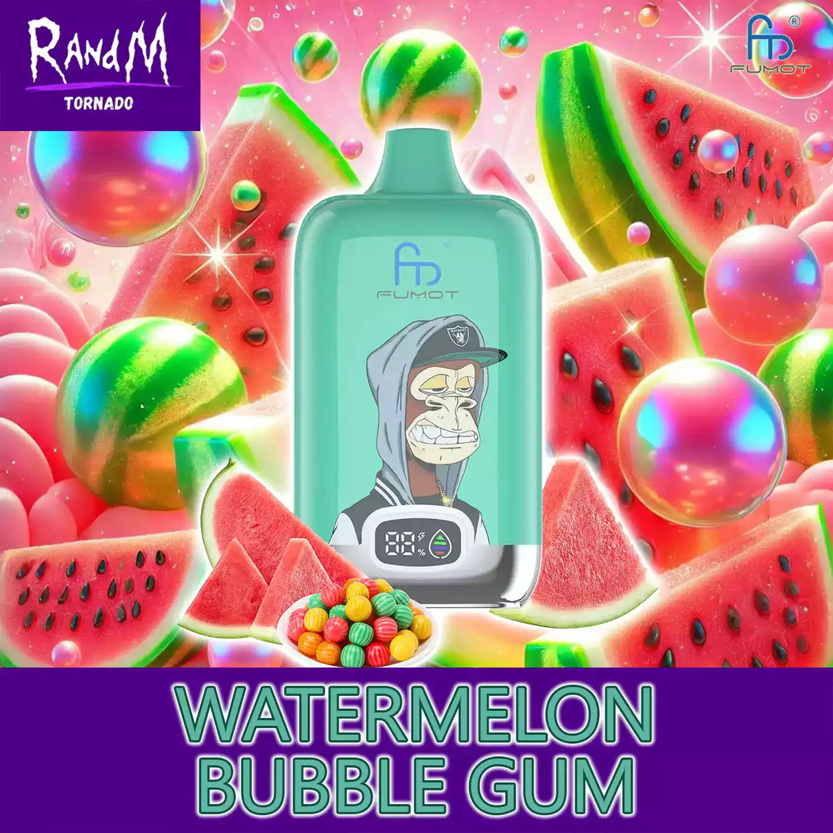 randm tornado vape 12000 watermelon bubblegum