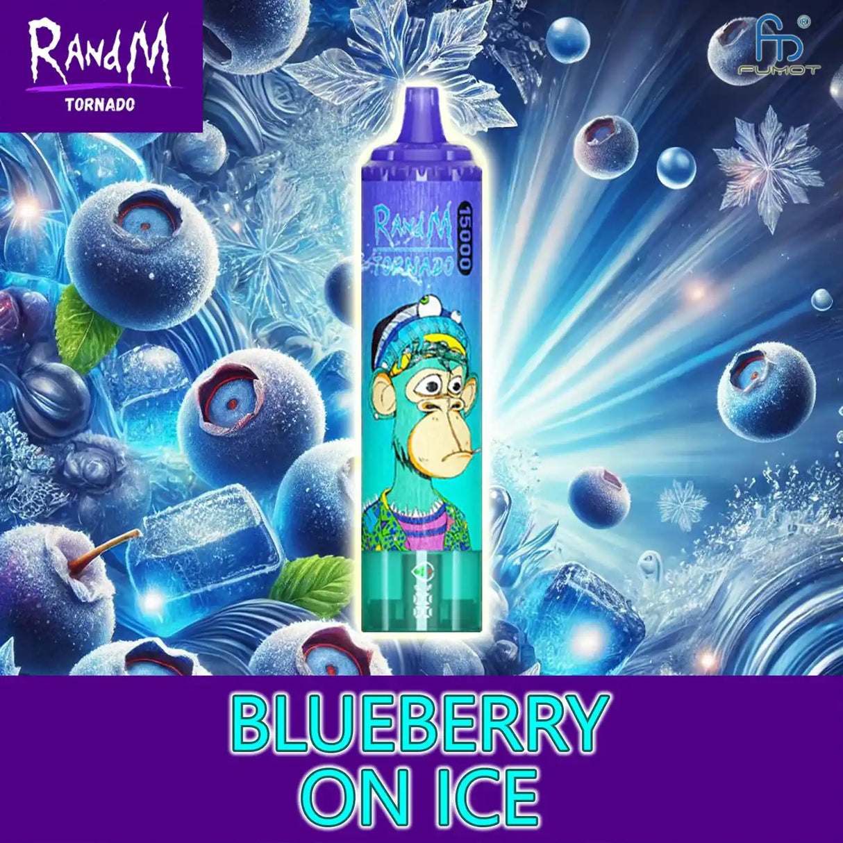 randm tornado vape 15000 - blueberry on ice