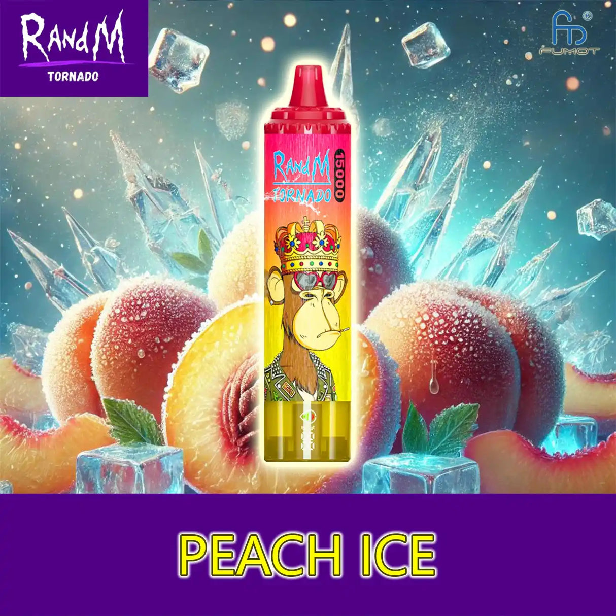 randm tornado vape 15000 - peach ice