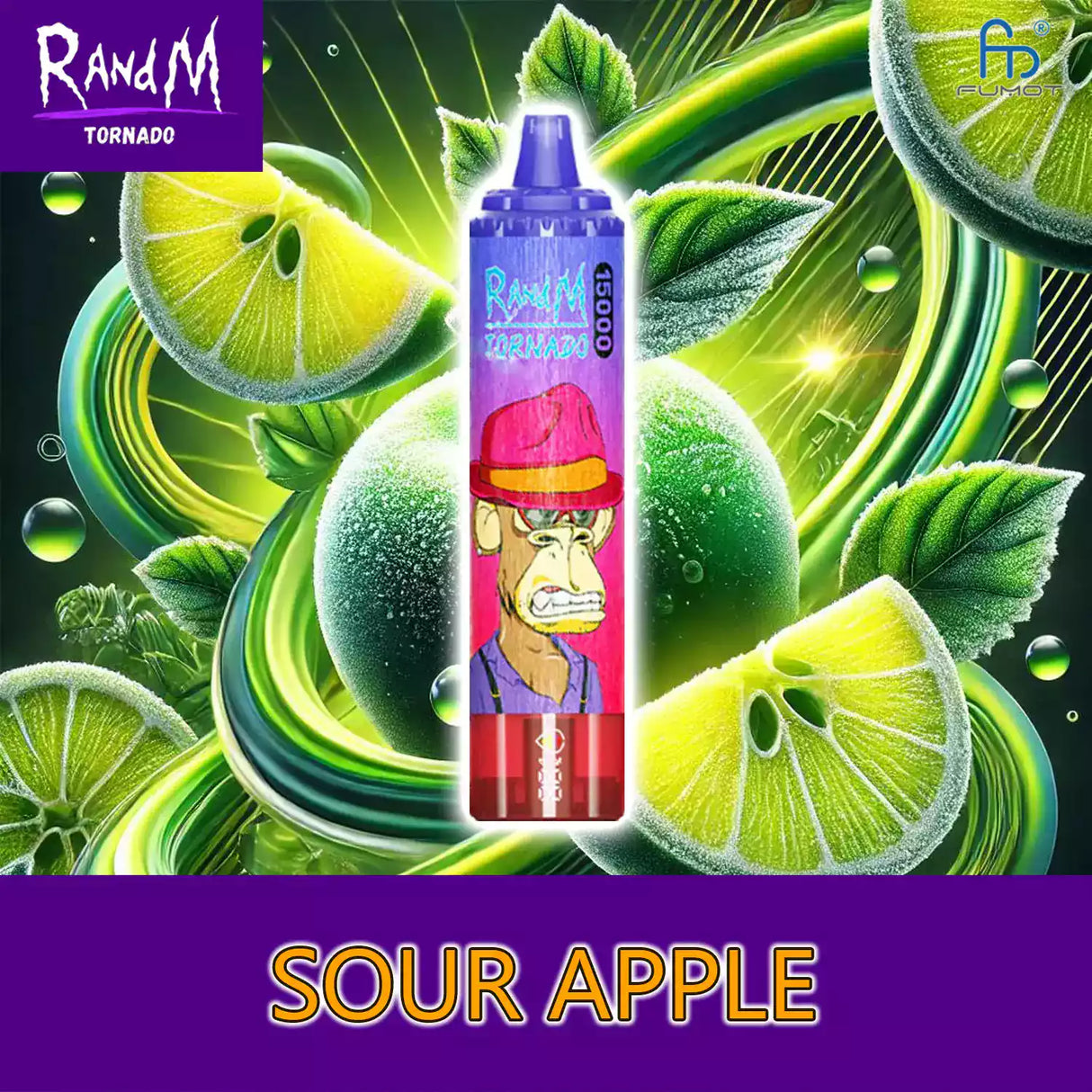 randm tornado vape 15000 - sour apple