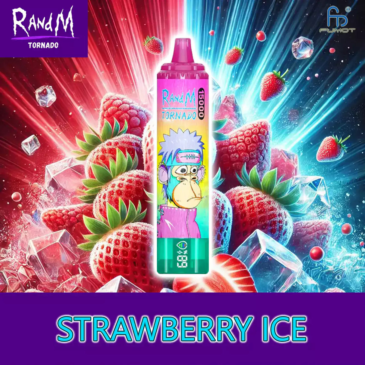 randm tornado vape 15000 - strawberry ice