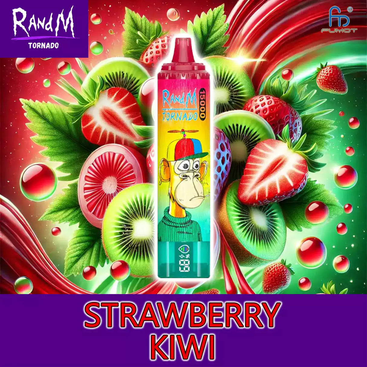 randm tornado vape 15000 - strawberry kiwi